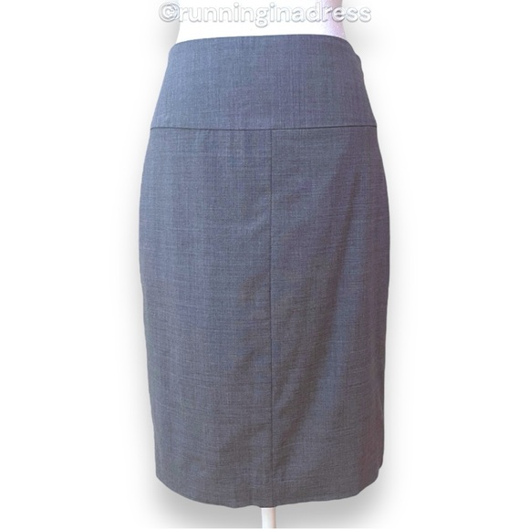 NWOT Banana Republic High Waist Stretch Pencil Skirt Virgin Wool Woven In Italy - Picture 3 of 16